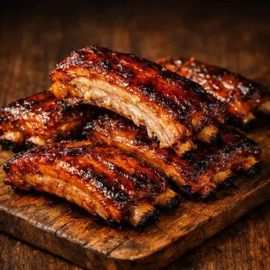 Свинячі ребра в медово-гірчичному соусі