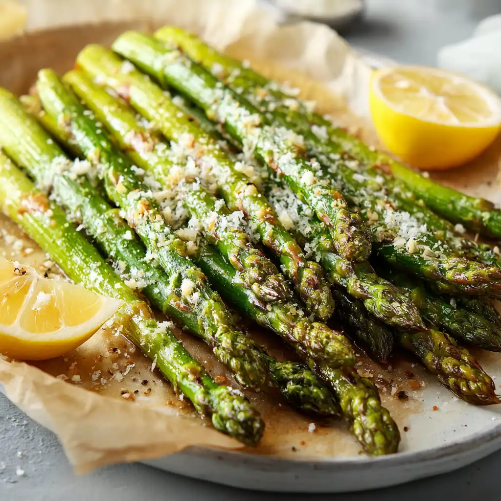 Запечена спаржа з пармезаном у духовці