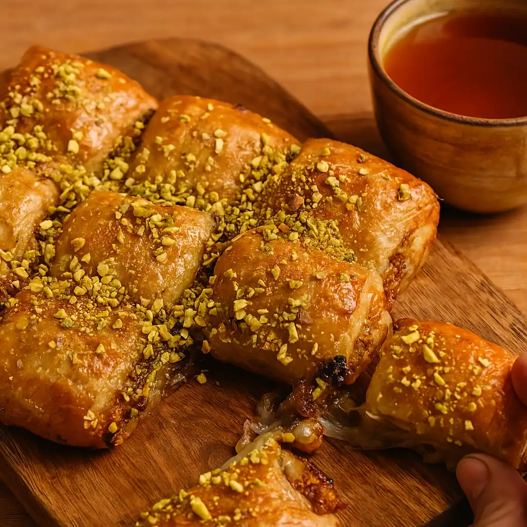 Міні-пахлава рулетиками з фісташками у мультипечі