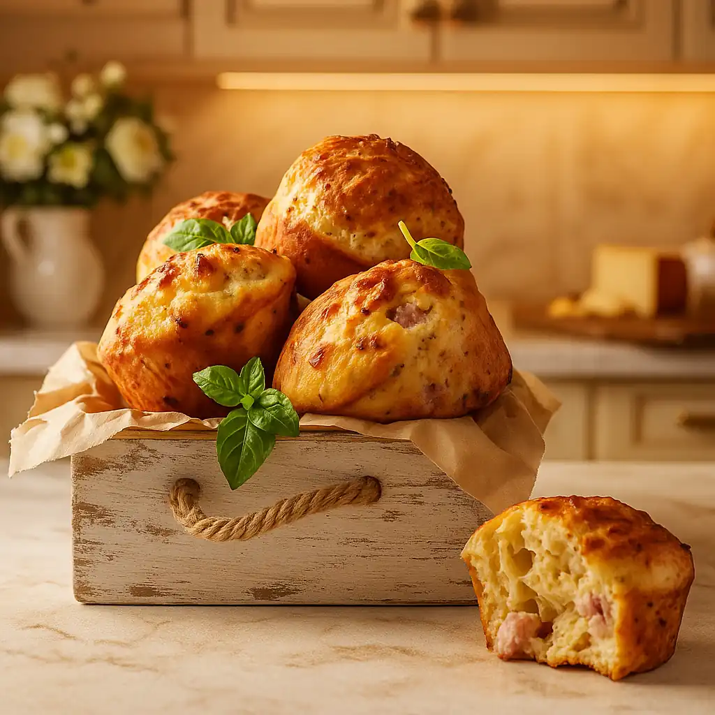 Творожні мафіни з шинкою та сиром