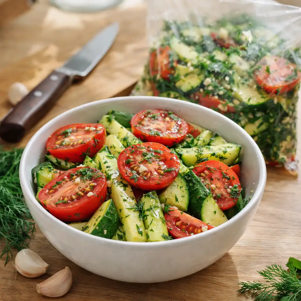 Малосольні овочі в пакеті — швидка закуска за 12 годин