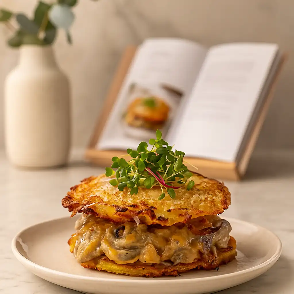 Драники з грибами та вершками