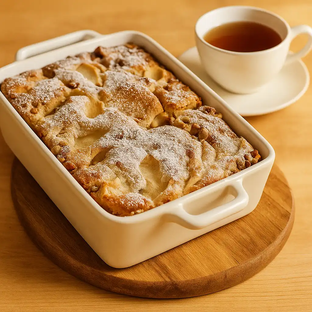 Ніжний яблучний пиріг зі сметаною та волоськими горіхами