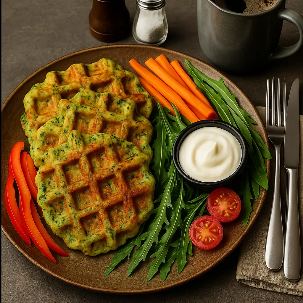 Безглютенові вафлі з броколі та сиром