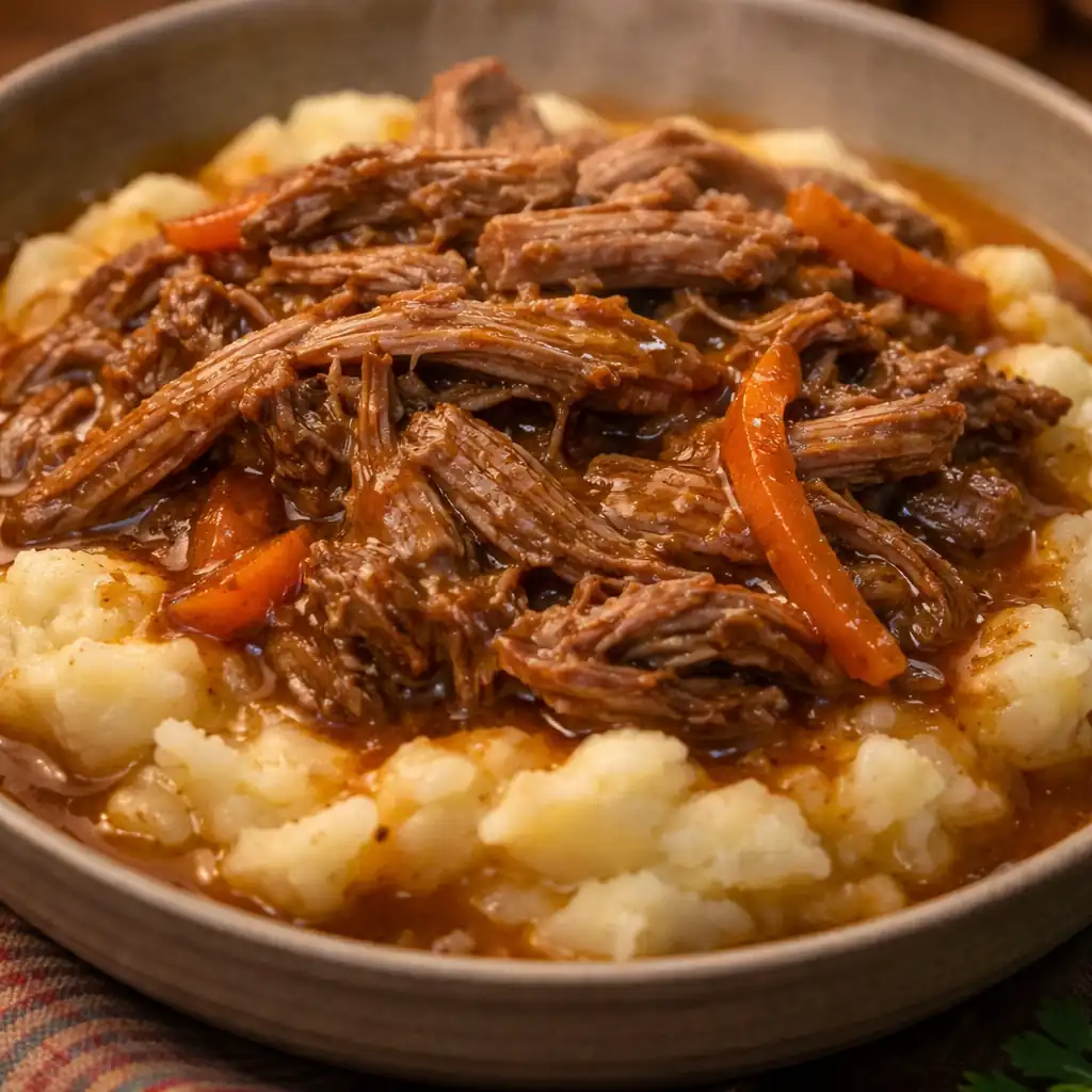 Томлена яловичина з овочами