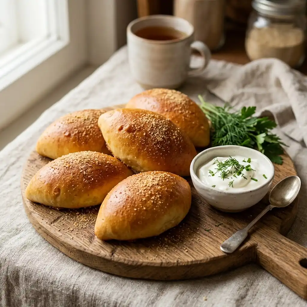 Пиріжки з яйцем і зеленою цибулею — пухкі, рум’яні та дуже ніжні