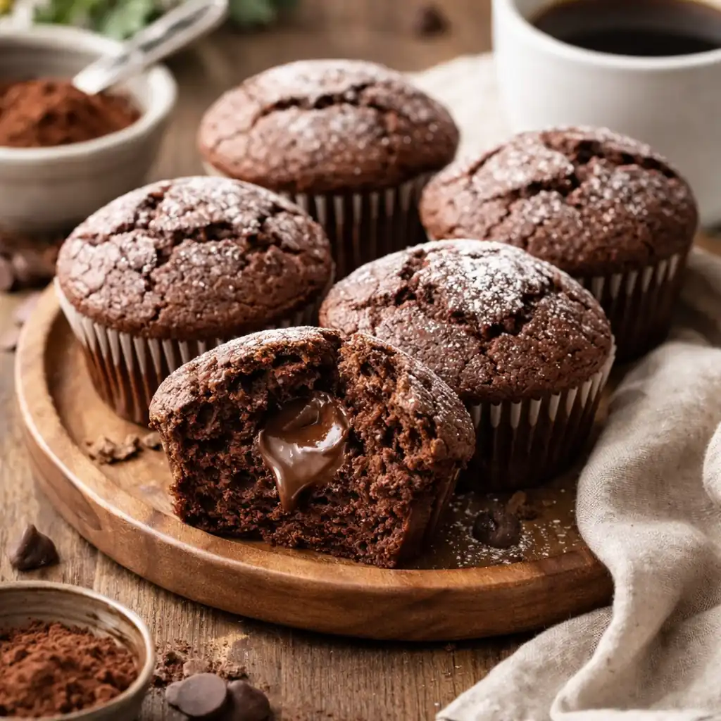 Шоколадні мафіни з начинкою