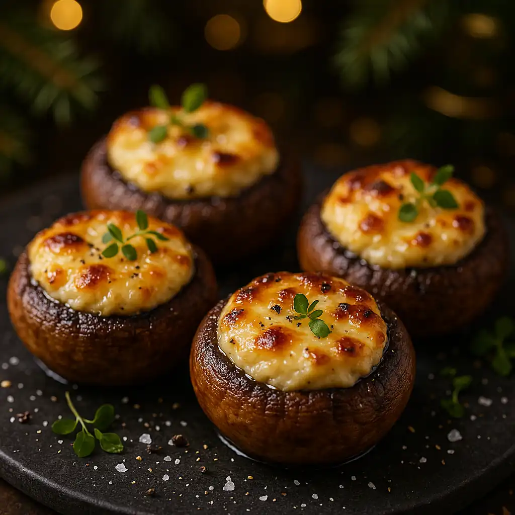 Фаршировані шампіньйони з сиром