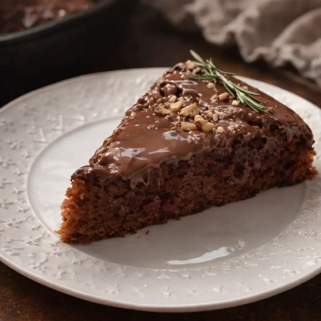 Шоколадний торт з вишнею на сковороді