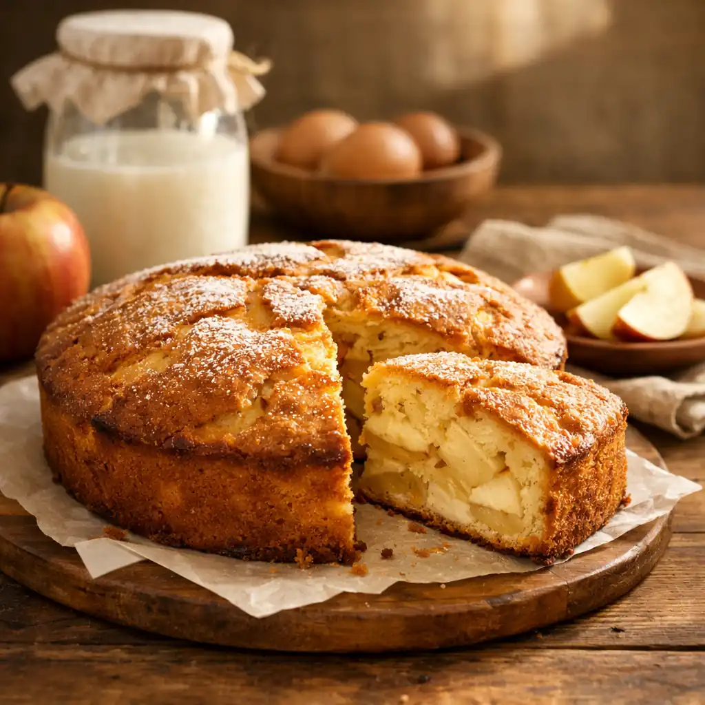 Яблучний пиріг на кефірі