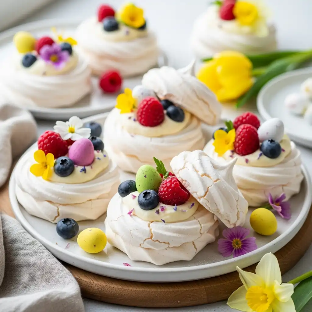 Тістечка «Павлова» з кремом — ніжний десерт на Великдень