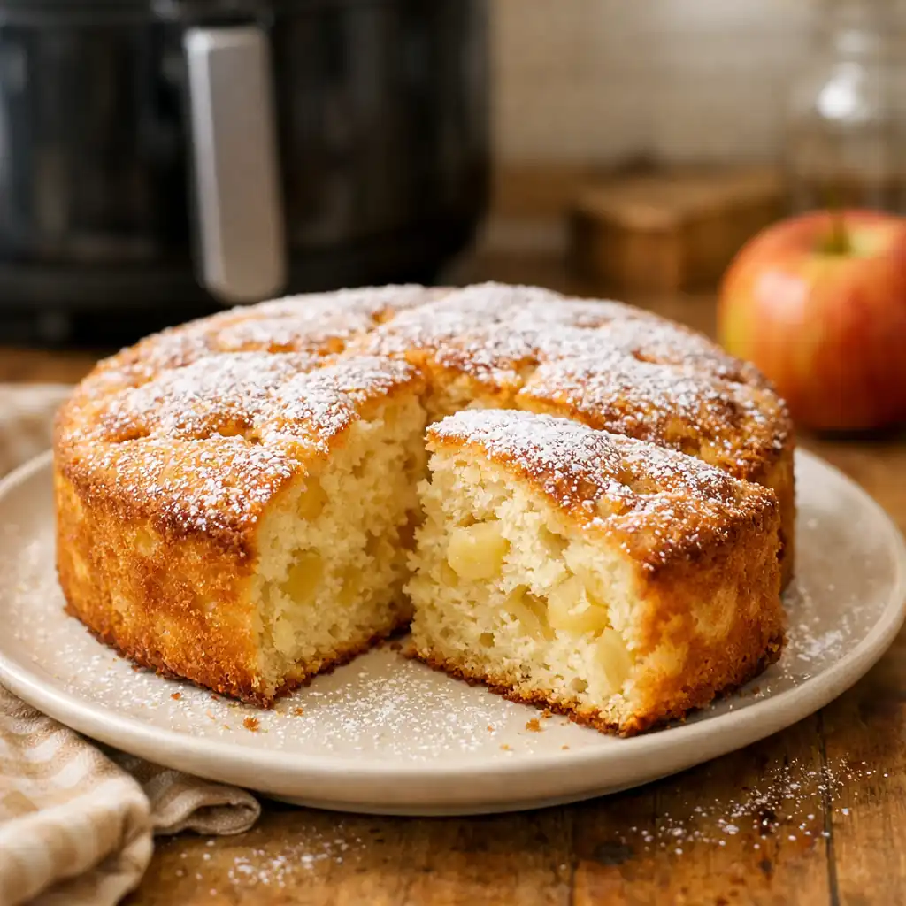 Яблучний пиріг в аерогрилі / мультипечі — швидкий рецепт без духовки 