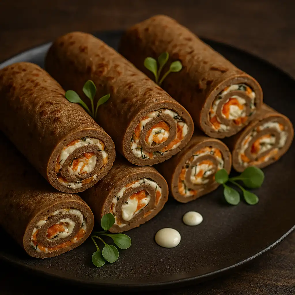 Печінкові рулетики з сиром і морквою — корисна білкова закуска