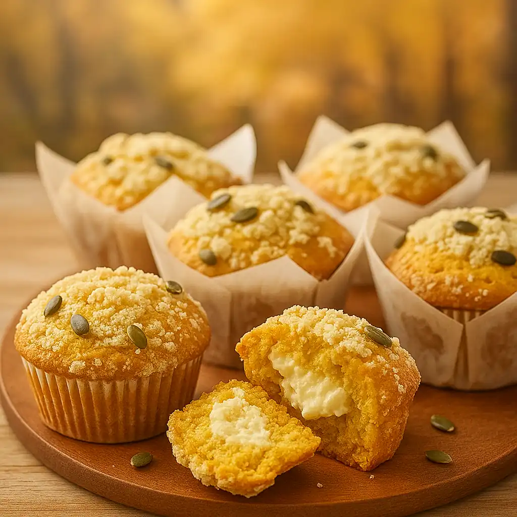 Мафіни з гарбузом, штрейзелем і крем-чізом