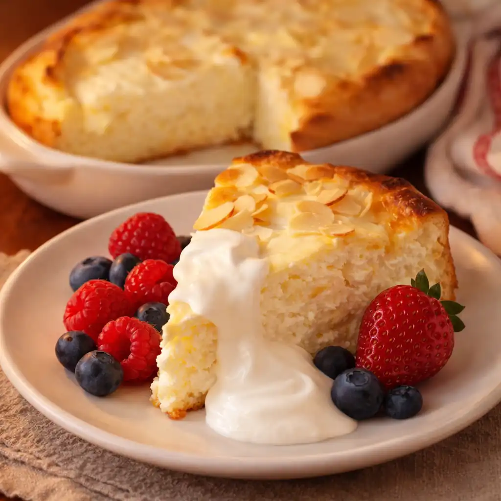 Творожна запіканка зі сметаною та манкою