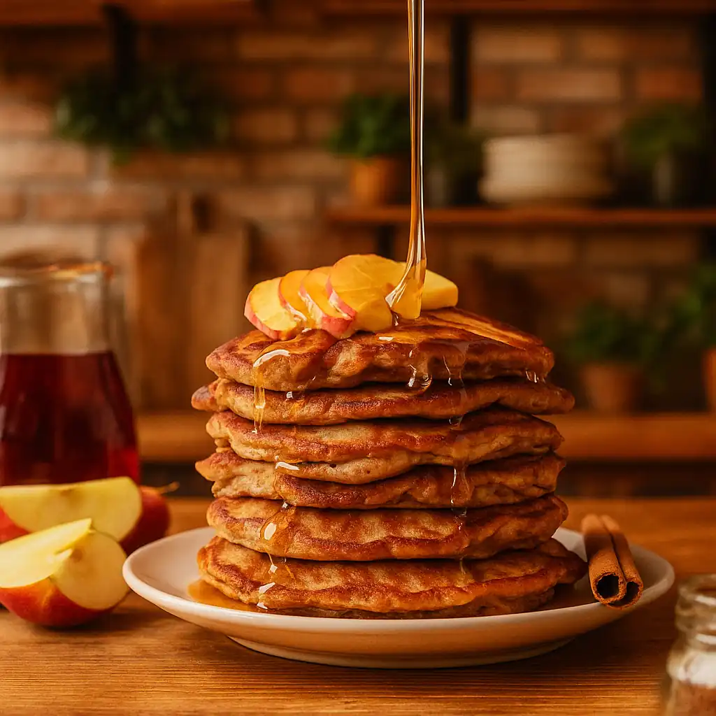 Яблучні панкейки з корицею