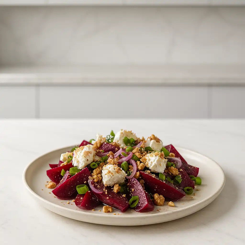 Салат зі свекли з фетою та горіхами