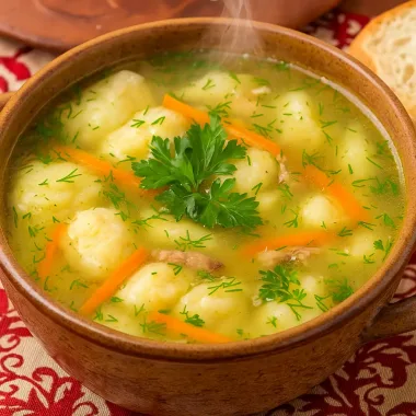 Курячий суп з кльоцками