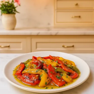 Запечені мариновані перці