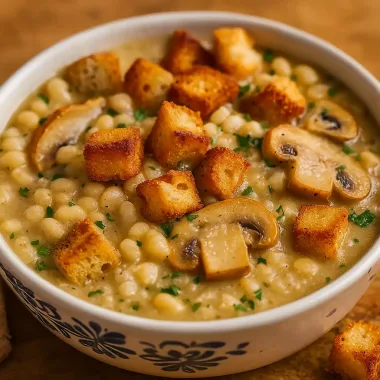 Тосканський суп із квасолею та грибами