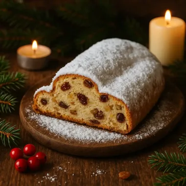 Дріжджовий творожний штоллен