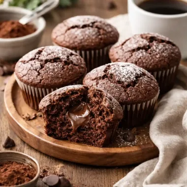 Шоколадні мафіни з начинкою