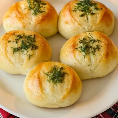 Часникові булочки з маслом і зеленню