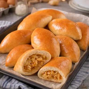 Пишні дріжджові пиріжки з капустою