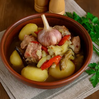 Басма зі свининою та овощами