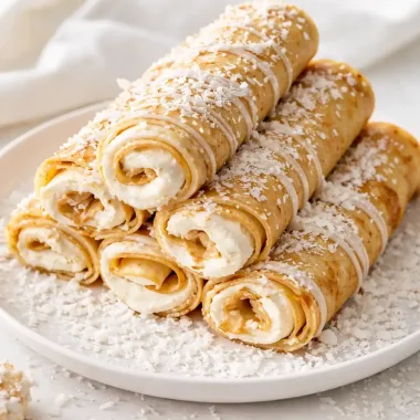 Млинці «Рафаелло» з кокосово-творожною начинкою