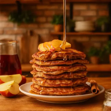 Яблучні панкейки з корицею