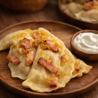 Вареники з картоплею та грибами — ідеальне тісто на молоці