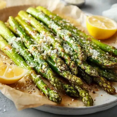 Запечена спаржа з пармезаном у духовці