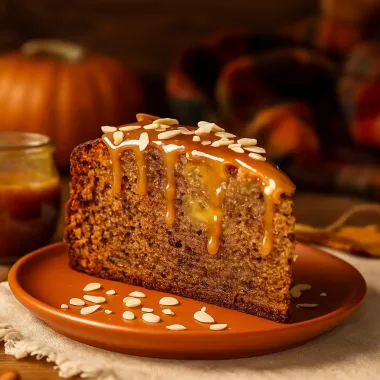 Банановий пиріг із карамельним соусом