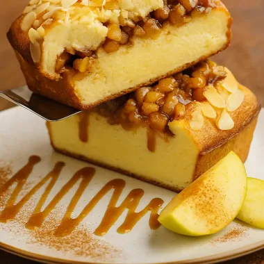 Ніжна запіканка з карамелізованими  яблуками