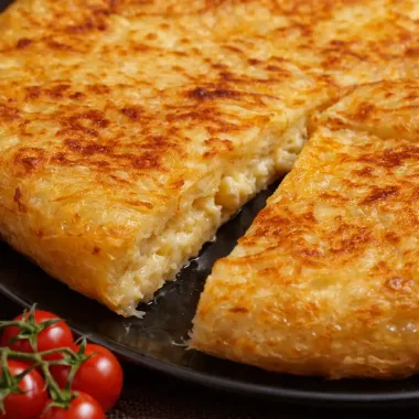 Сирний пиріг з тіста філо на сковороді
