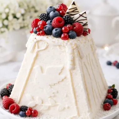 Ніжна творожна паска без випікання з кокосово-вершковим смаком