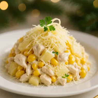 Салат з куркою та ананасом