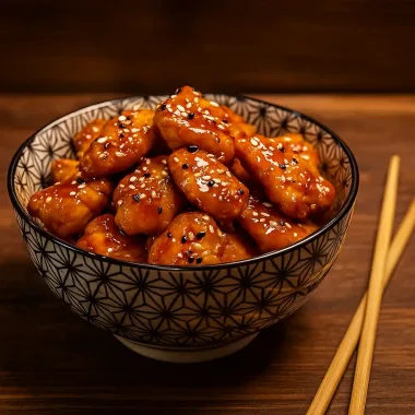 Хрустка курка в медово-соєвому соусі