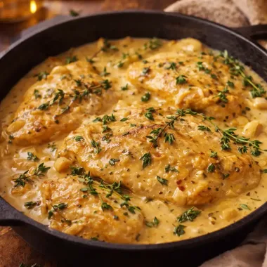 Курочка у вершково-тим’яновому соусі 